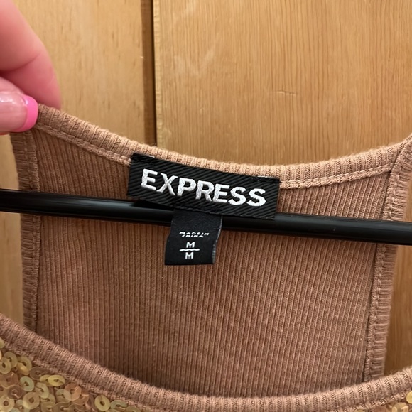 Express gold crop tank top - Picture 5 of 6
